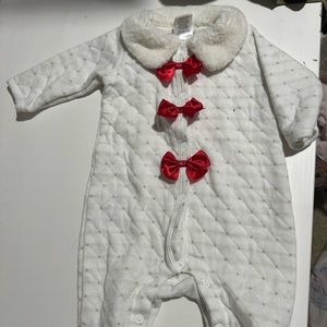White and Red Bow Footed Outfit